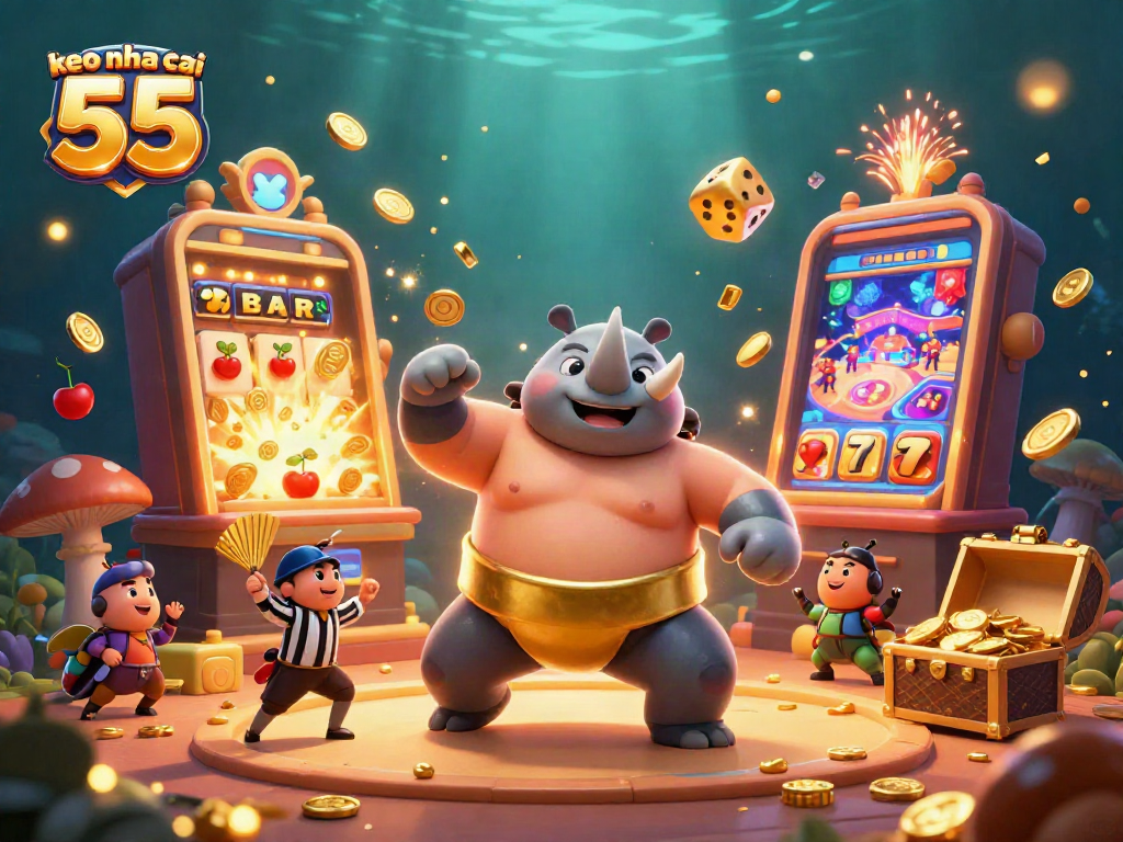 Engage with keo nha cai 55 through thrilling casino adventures in an exciting 3D scene of winnings.