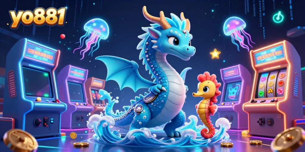 Experience thrilling gameplay with the vibrant designs of yo881, showcasing colorful slot machines and dynamic characters in a lively casino scene.