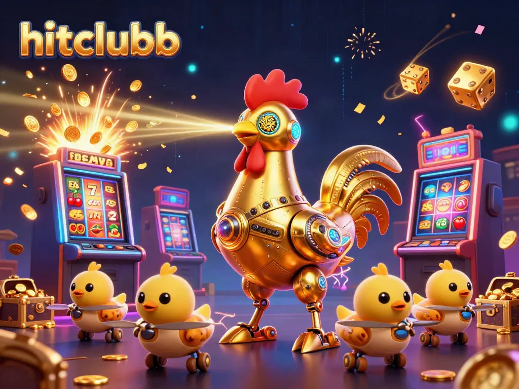 Experience exhilarating wins with hitclubb's vibrant jackpot scene featuring energetic characters and dynamic casino elements.