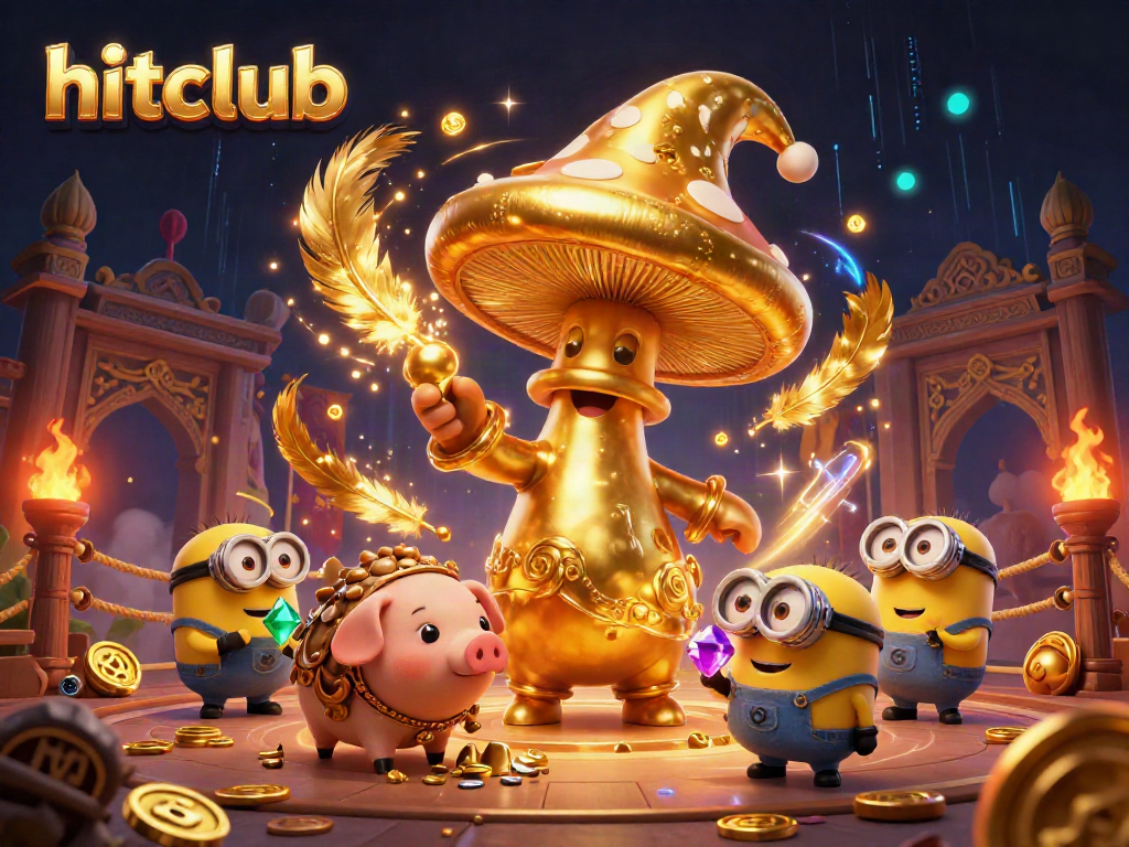 Engage with hitclub's exciting gaming scene where a wizard commands treasure amidst gambling elements.