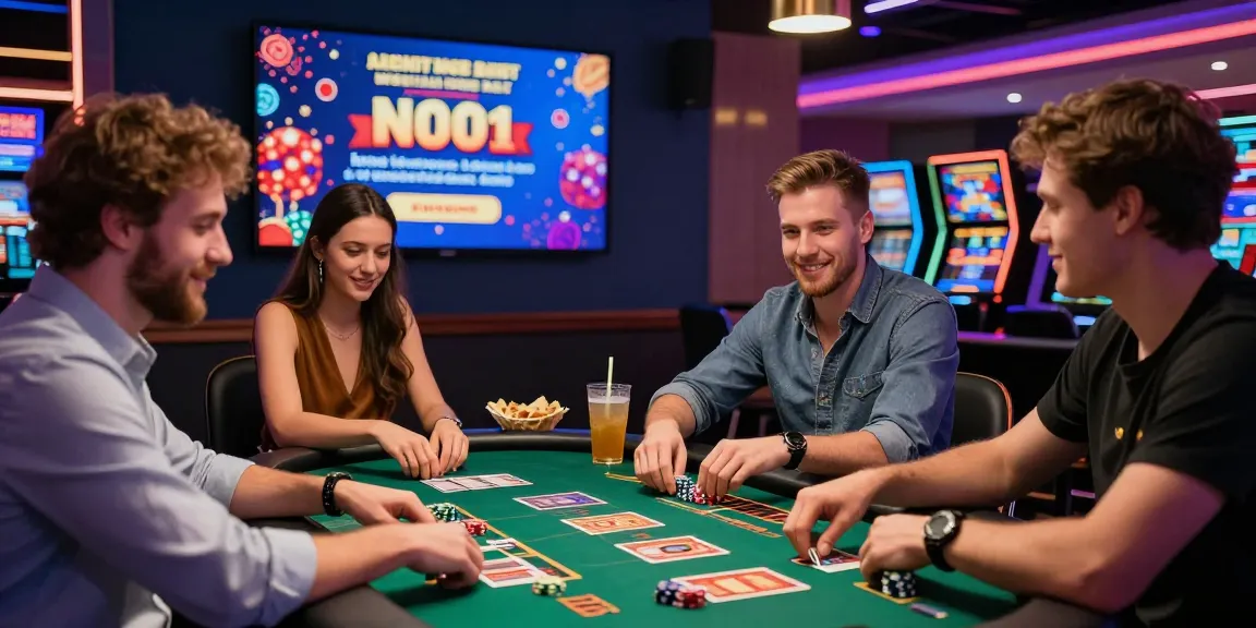 Exciting gaming experience at credit card casinos for UK players with friends enjoying lively games.