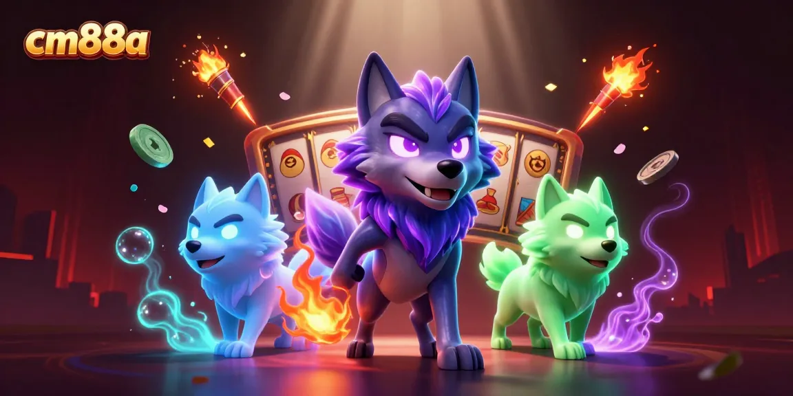Experience the magic of cm88a with dynamic slot reels and vibrant 3D characters in action.