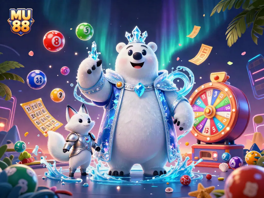 Engage with MU 88’s vibrant lottery action, featuring exciting characters and dynamic gaming elements.