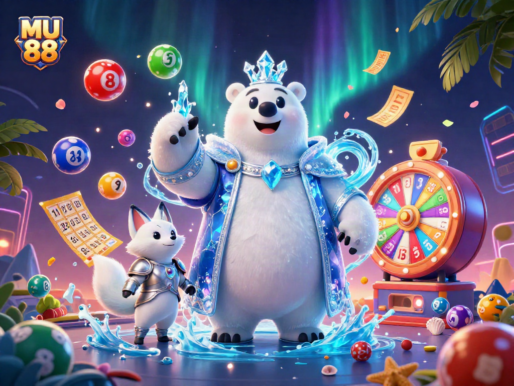 Engage with MU 88’s vibrant lottery action, featuring exciting characters and dynamic gaming elements.