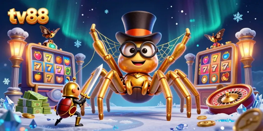Engage with the vibrant energy of tv88 in a dazzling casino setting featuring unique characters and games.