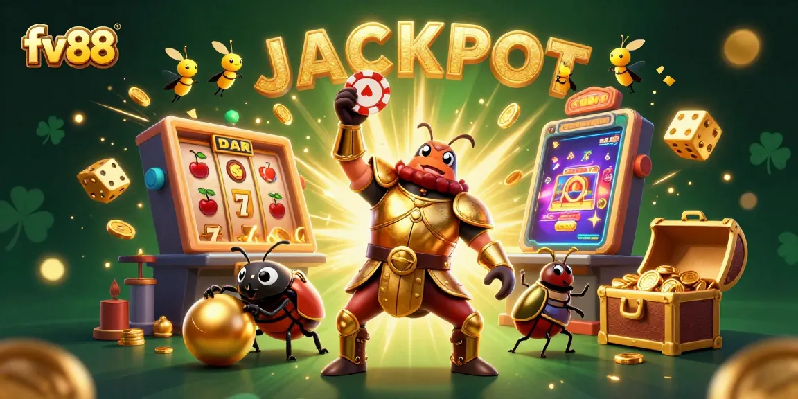 fv88 boasts an exciting jackpot scene with vibrant characters and rich casino elements