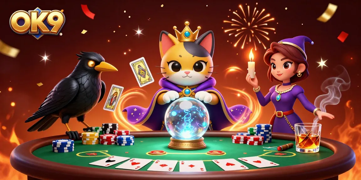 Engage with thrilling OK9 casino gaming featuring mystic characters and captivating elements.