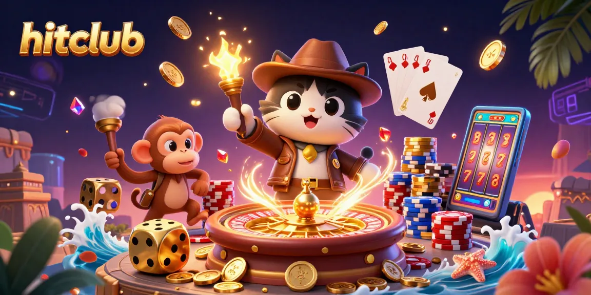 Experience hitclub's thrilling casino adventure with treasures, vibrant game elements, and dynamic characters.