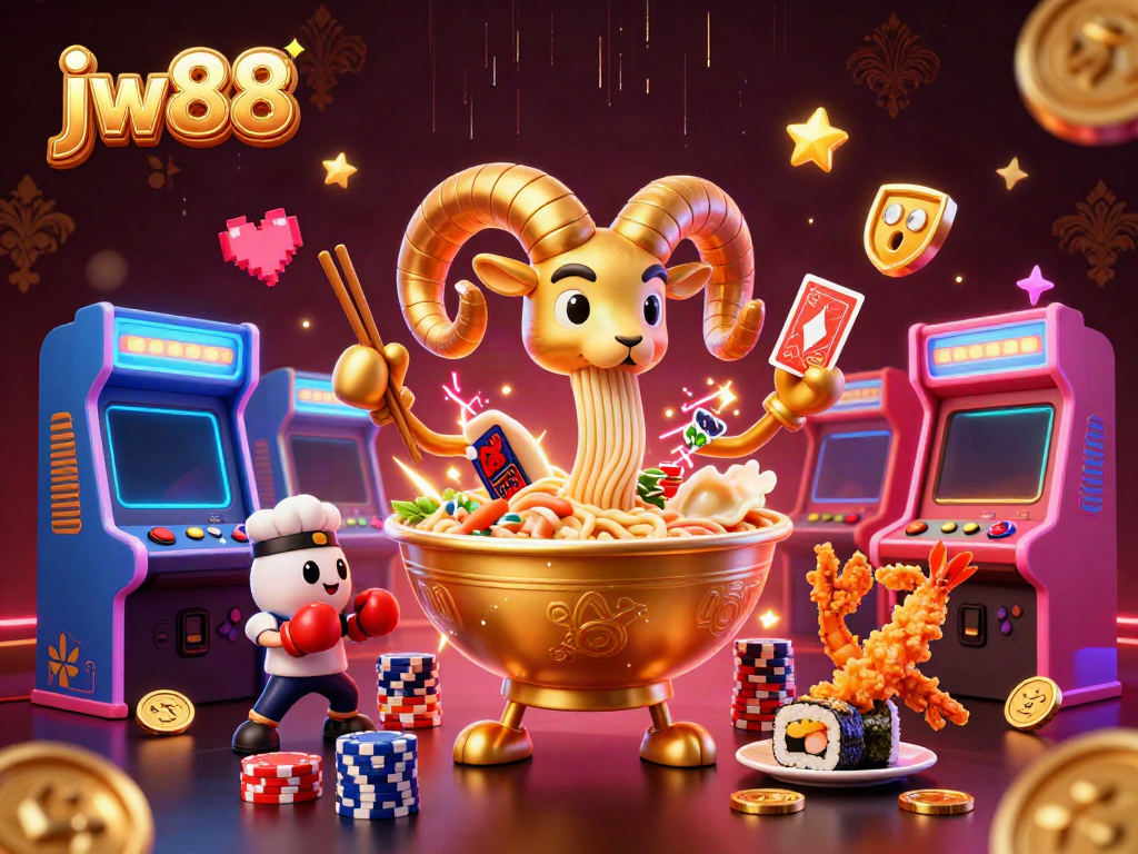 Engage in thrilling gameplay with jw88’s vibrant characters, casino elements, and energetic scene.