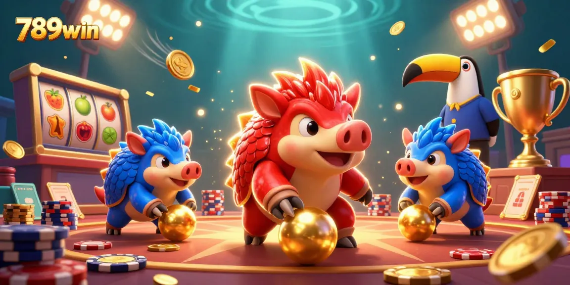 Experience 789win's thrilling slot game action with rival pangolins amid golden jackpots.