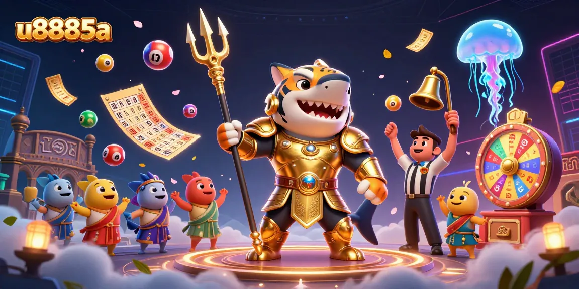 Experience the excitement of u8885a in this vibrant underwater casino scene with action-packed game elements.
