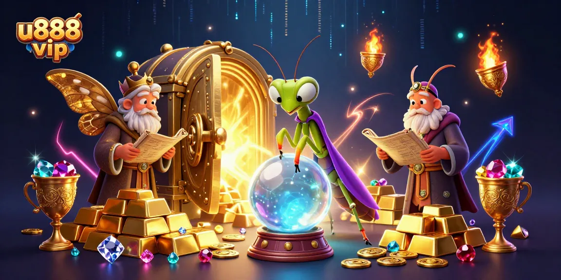 Experience u888 vip with mystic characters and a treasure-filled casino scene.