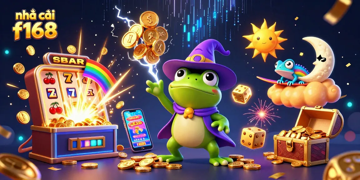 Experience the thrill of play at nhà cái f168 with this vibrant 3D casino illustration capturing exciting game elements.