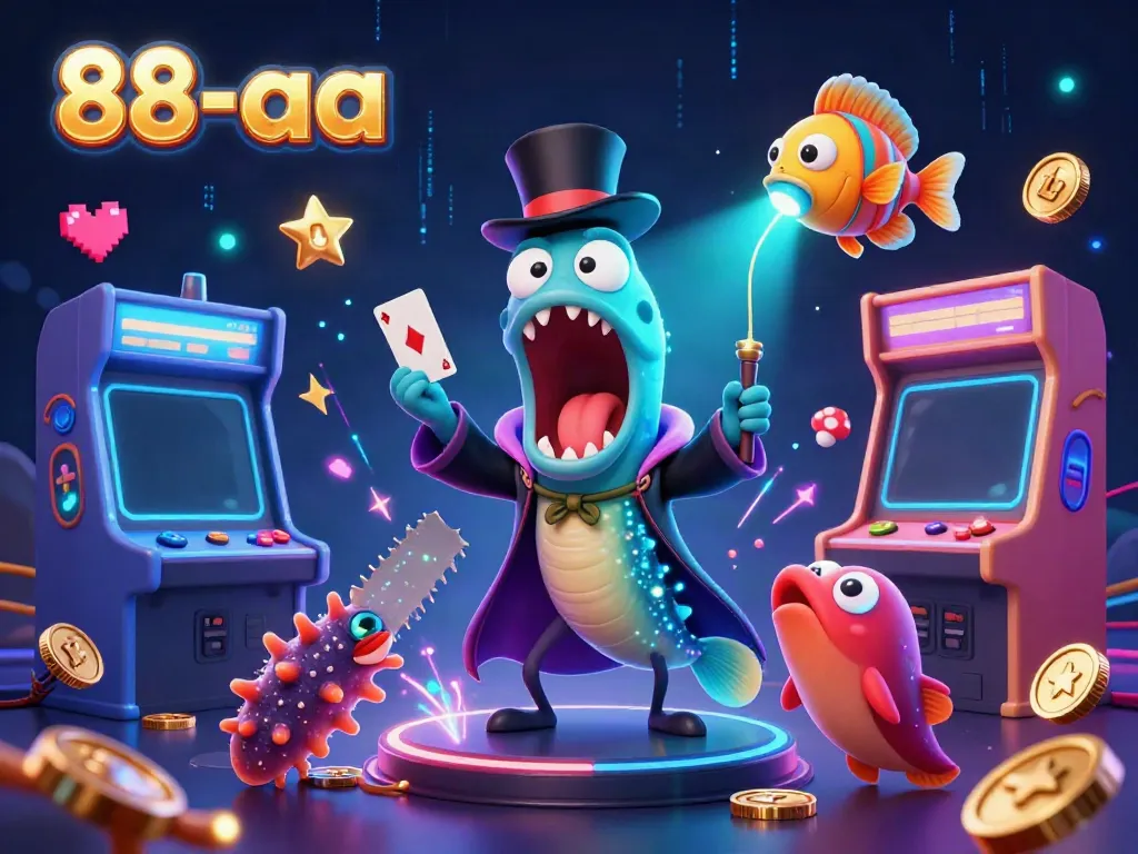 Experience thrilling card tricks by the bioluminescent gulper eel and anglerfish at 88-aa casino.