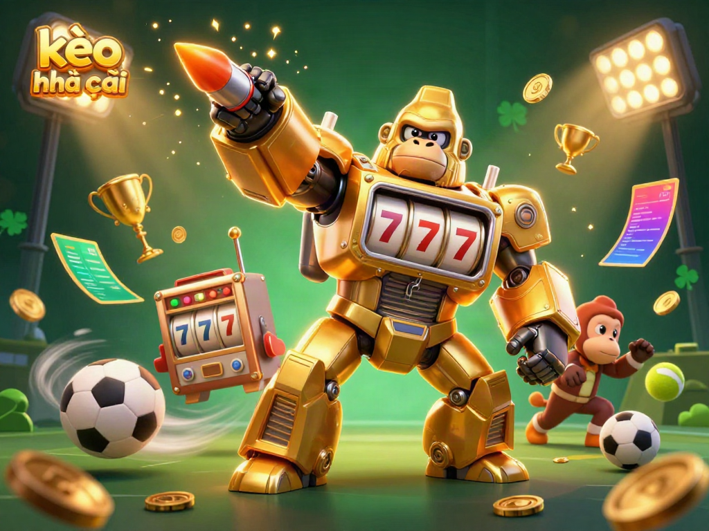 Experience the excitement with kèo nhà cái featuring dynamic sports betting elements in an energetic 3D scene.