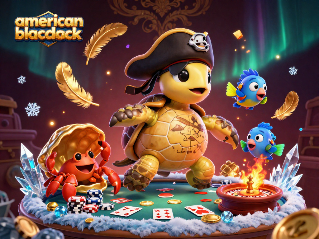 Experience the thrill of american blackjack with engaging characters and lively casino elements.