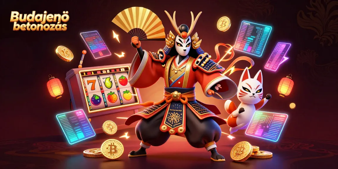 Engage with Budajenő betonozás as vibrant kabuki warrior characters enhance the dynamic casino atmosphere.