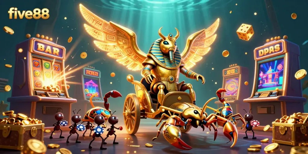 Experience the excitement at five88 with a thrilling jackpot scene showcasing engaging characters and rich visuals.