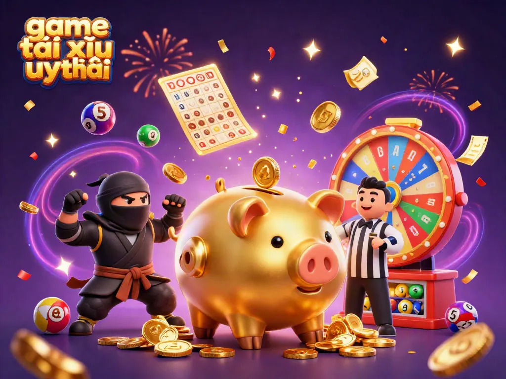 Experience the excitement of game tài xỉu uy tín with dynamic characters and vibrant casino elements.
