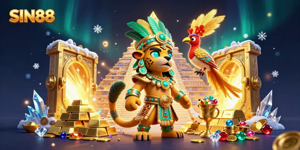 Experience the thrill of winning at SIN88 with a vibrant scene of treasure and excitement.