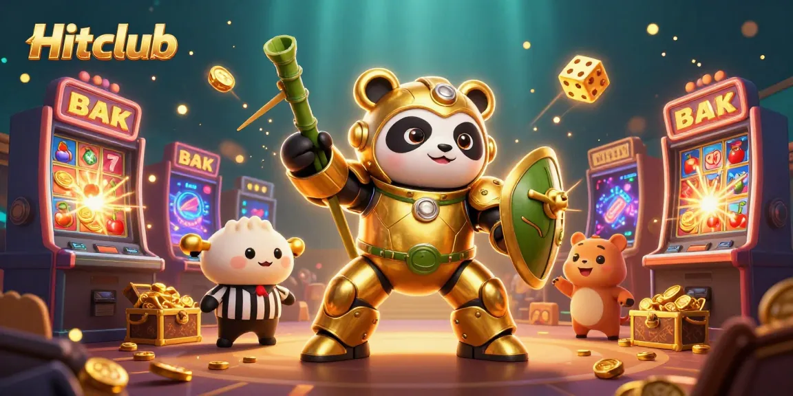 Experience the thrilling world of Hitclub with a dynamic 3D casino scene featuring action-packed characters and exciting game elements.