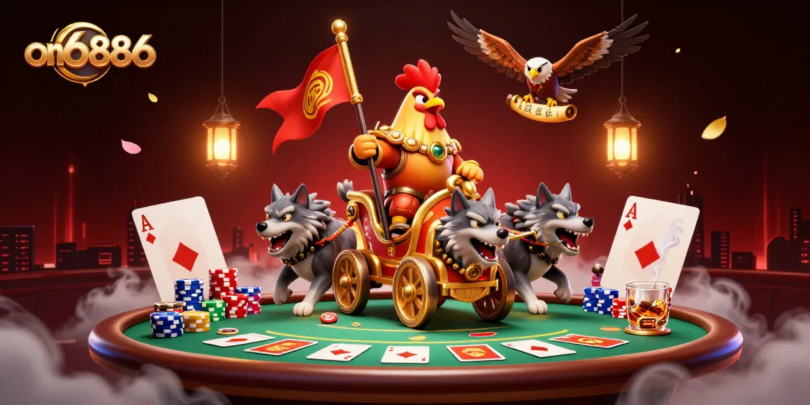 Join the action at on6886 with a vibrant poker scene featuring colorful chips and cards.
