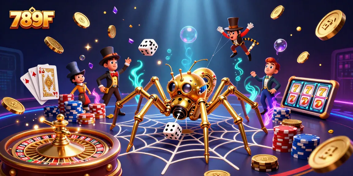 Engage with thrilling casino action at 789F, featuring dynamic games and vibrant elements in an immersive environment.