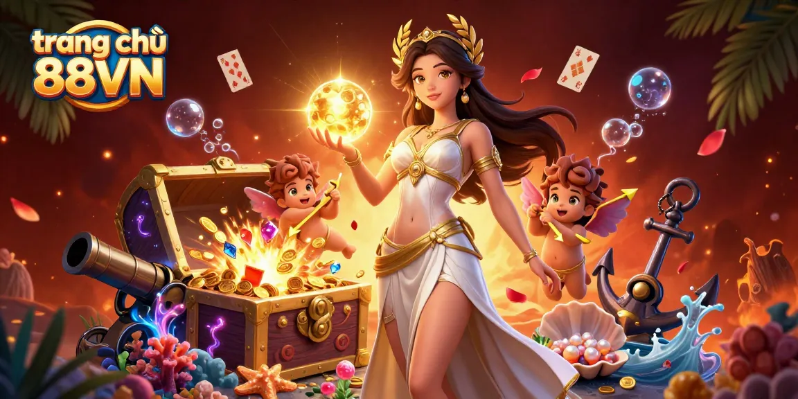 Players explore the vibrant world of trang chủ 88VN in this captivating 3D illustration.
