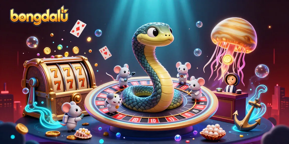 Bongdalu engages players as tiny astronaut mice place bets on a cosmic roulette wheel made of Saturn's rings.