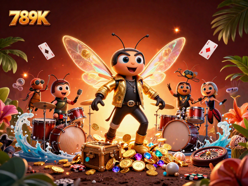 Experience thrilling jackpot excitement at 789K with our vibrant casino scene illustration.