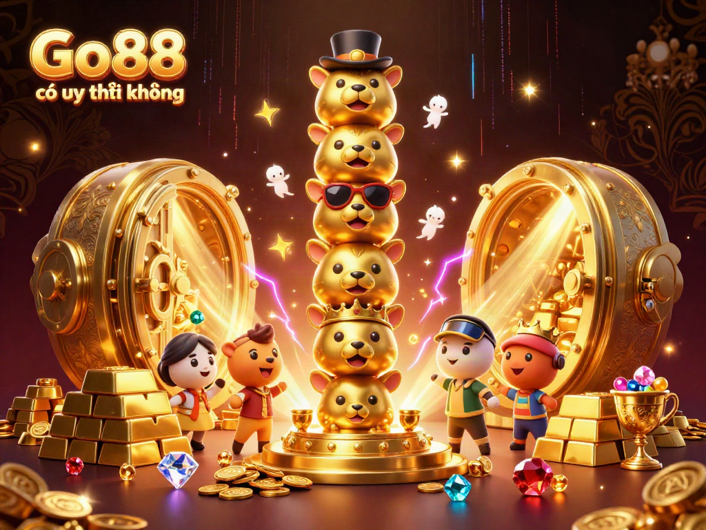 Engage in thrilling gameplay with Go88 có uy tín không in a vibrant casino setting showcasing characters and dynamic visuals.