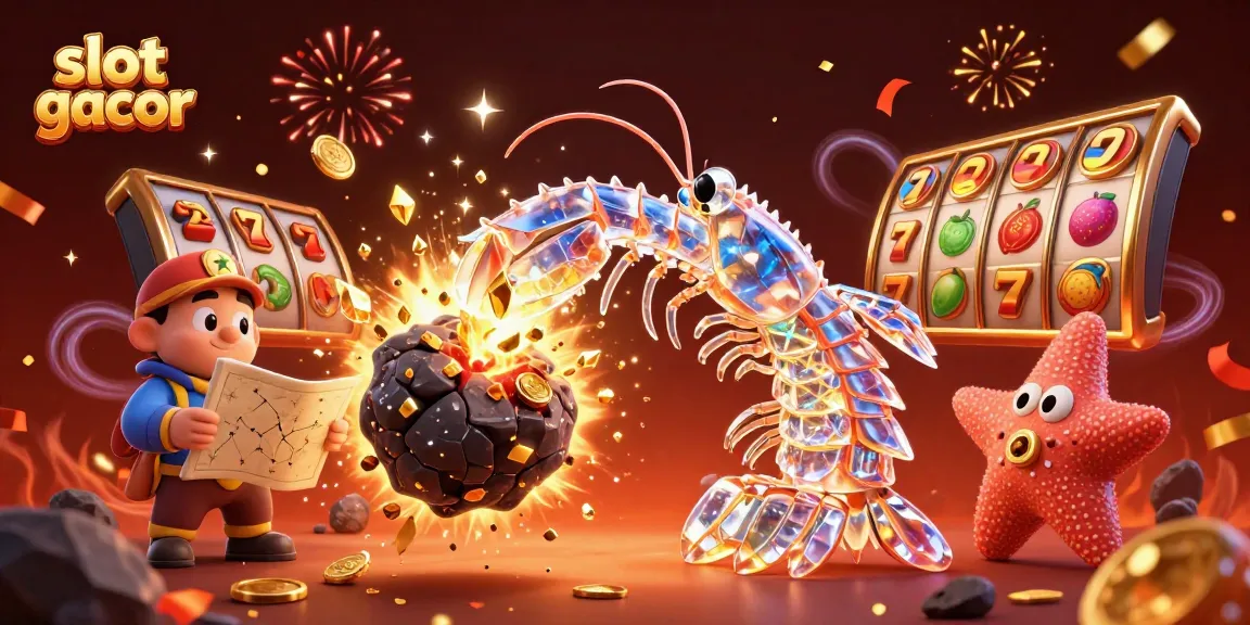 Experience the excitement and thrill of slot gacor with a vibrant 3D casino illustration of galactic samurai and endless treasures.