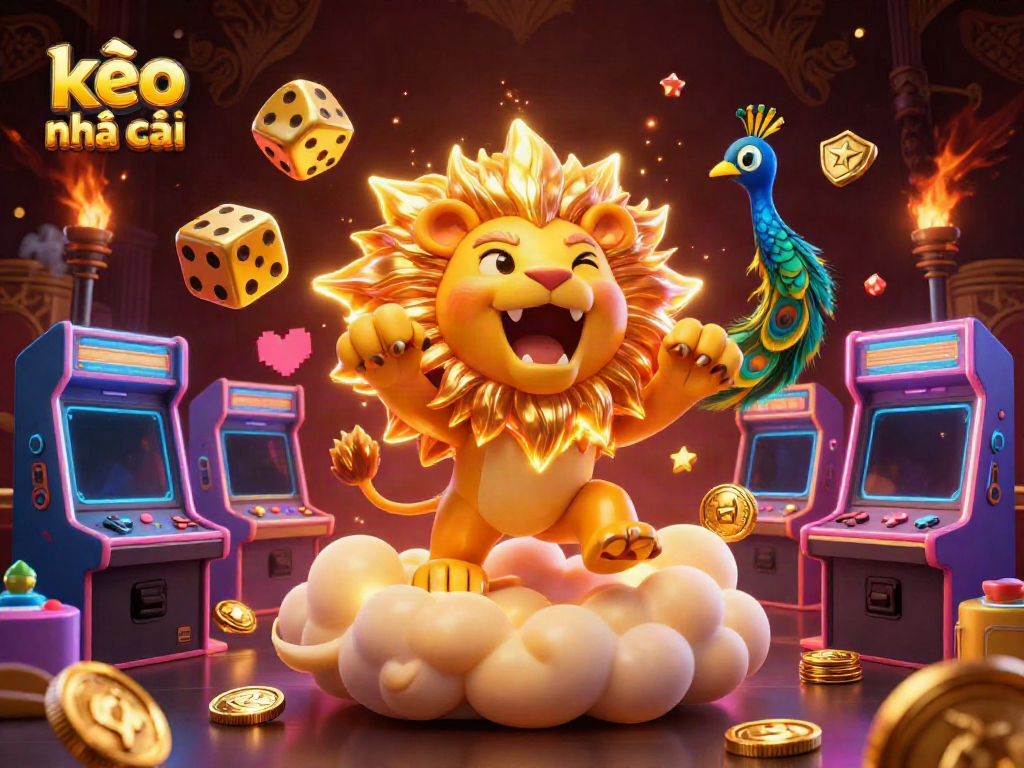 Experience thrilling betting action with kèo nhà cái dynamics and vibrant casino elements in 3D.
