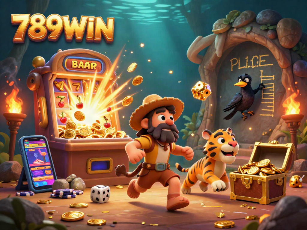 Experience the thrill of 789WIN at a vibrant prehistoric casino with unique gambling elements.