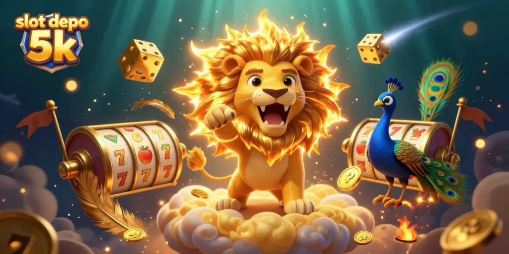 Experience the thrill of slot depo 5k with dynamic characters and vibrant casino elements.
