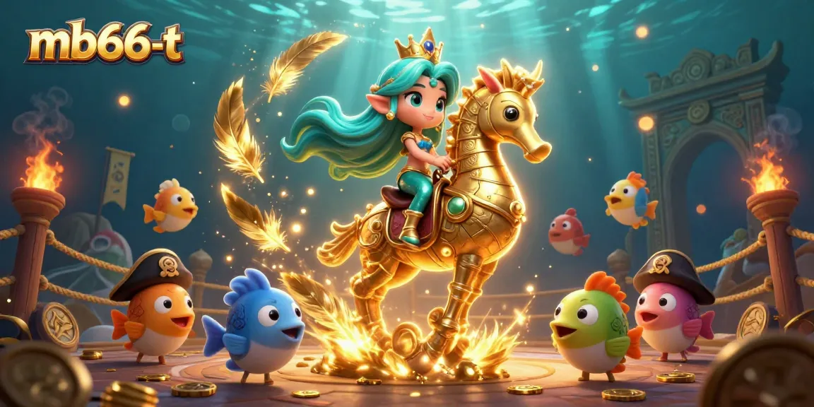Engage with mb66-t's vibrant online casino experience featuring a mermaid princess and seahorse in action, offering thrilling gaming adventures.