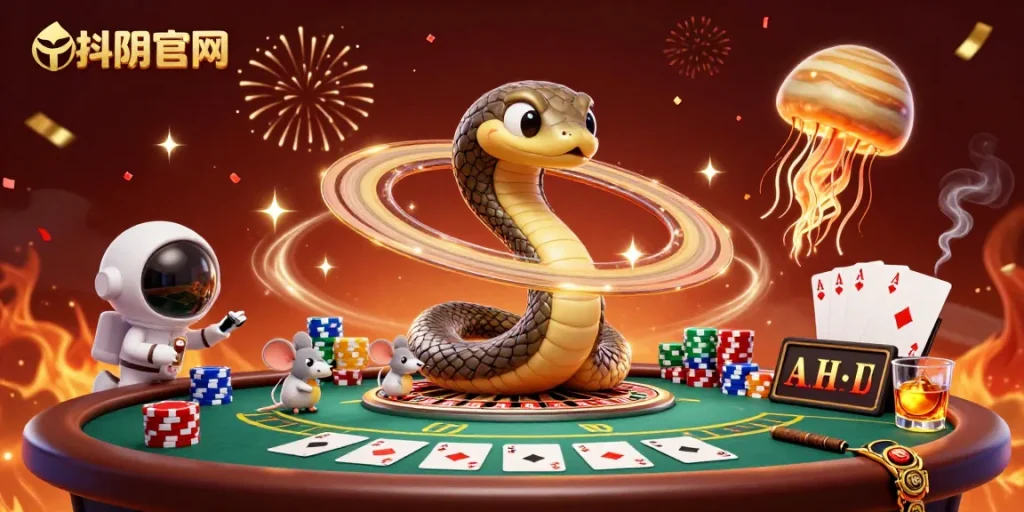 Experience the vibrant抖阴官网 atmosphere with astronaut mice betting on the Saturn wheel's roulette rings.