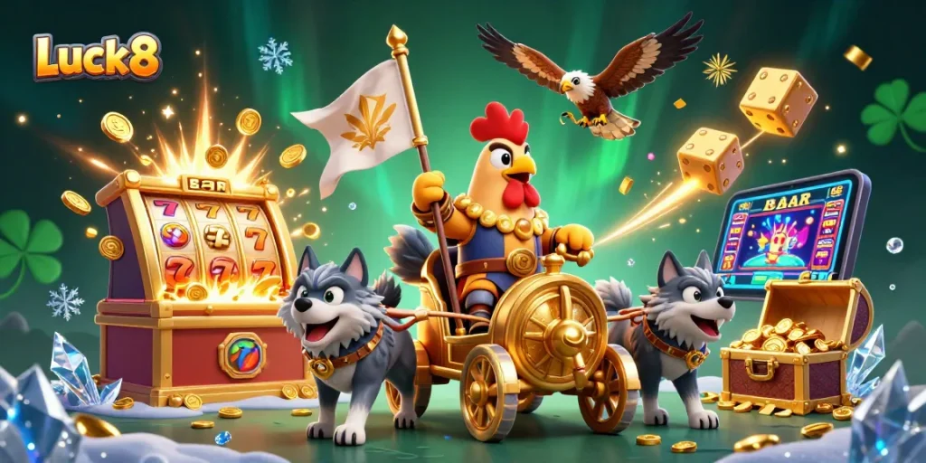 Experience exhilarating gameplay at Luck8 with immersive jackpot slots and vibrant casino elements!