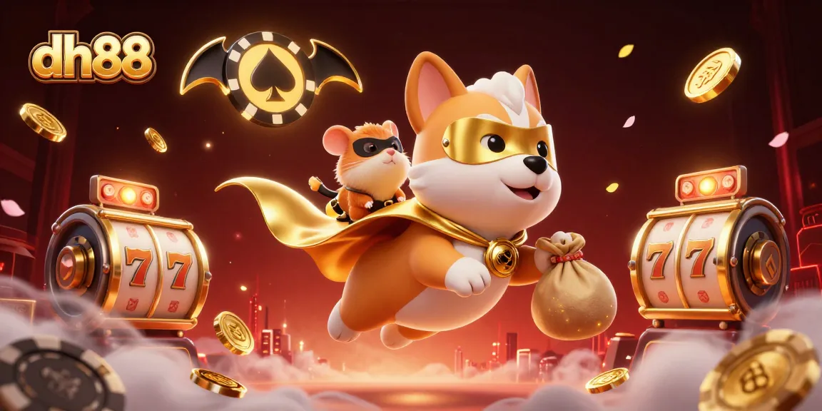Engage with dh88's exciting gaming adventure featuring a superhero dog and casino elements.