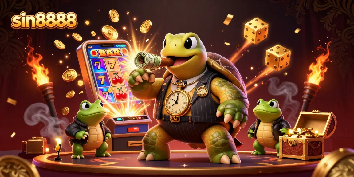 Experience thrilling gameplay at sin8888 with a vibrant casino scene featuring lucky symbols and dynamic characters.