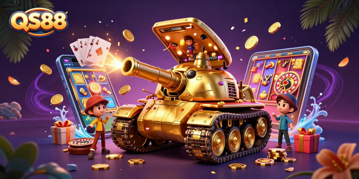 Experience exciting gameplay at QS88 with vibrant casino activities and golden winnings!