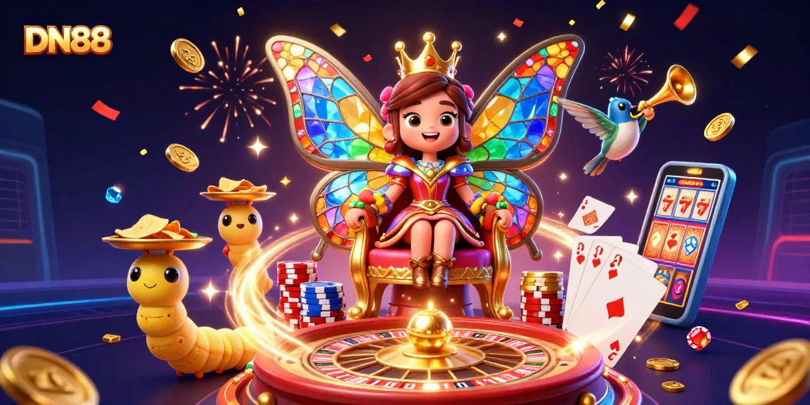 Experience thrilling gameplay at DN88 with vibrant casino elements and splendid characters.