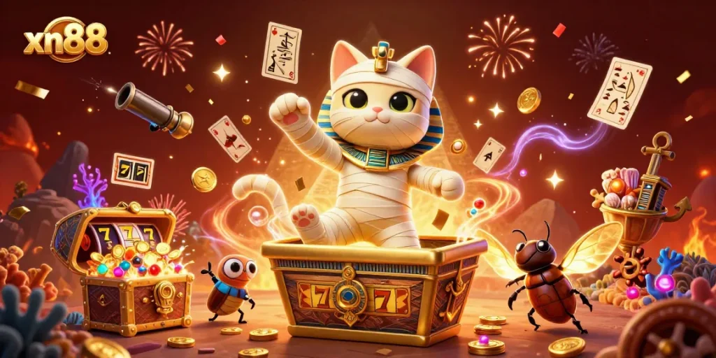 Experience thrilling wins at xn88 with vibrant gaming scenes and captivating characters.