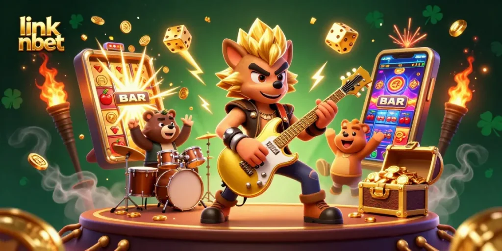 Experience thrilling gameplay at link nbet with a vibrant casino scene full of riches and excitement!