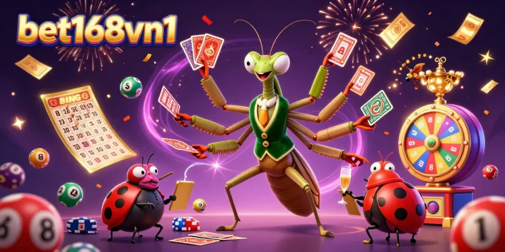 Experience thrilling games with bet168vn1 at lively online casino with vibrant elements.