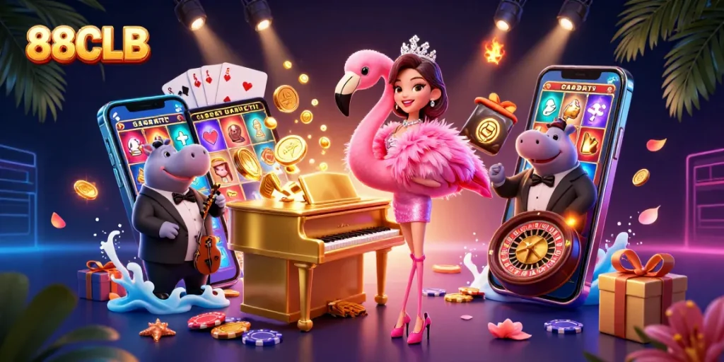 Play at 88CLB and experience the vibrant casino atmosphere with exciting games and chances to win.