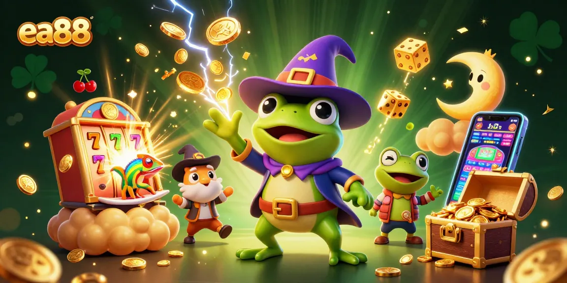 Experience the thrill of ea88 with vibrant characters and exciting casino elements celebrating big wins.