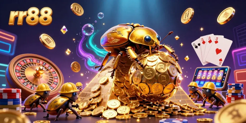 Experience thrilling gameplay at rr88 with vibrant casino elements and a dynamic atmosphere.