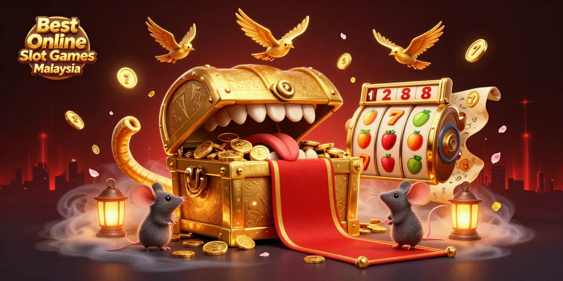 Experience the thrill of the Best Online Slot Games Malaysia with this vibrant 3D casino illustration.