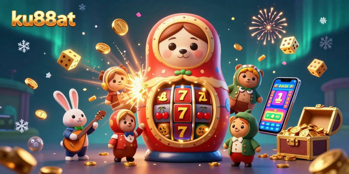 Experience thrilling moments with ku88at: 3D bears and a jackpot explosion in a dynamic casino scene.